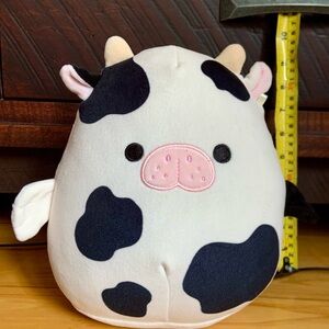 Squishmallows Black and White Cow Plush